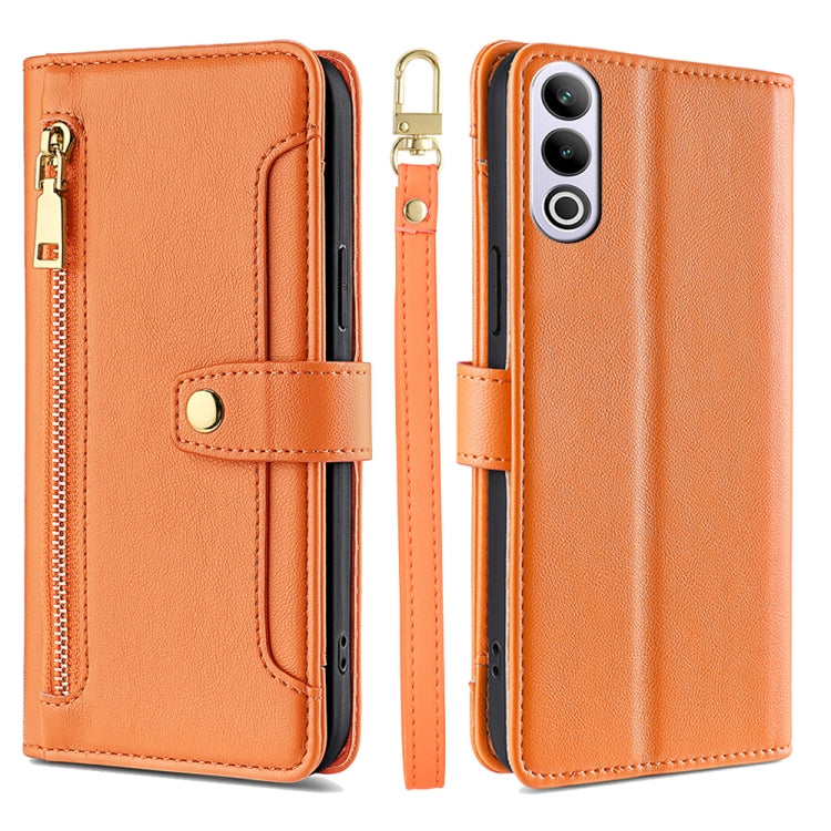 Sheep Texture Cross-body Zipper Wallet Leather Phone Case, For OnePlus Nord CE 4 Lite 5G, For OnePlus Ace 3V 5G, For OnePlus Nord CE4, For OnePlus Ace 2 Pro