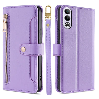 Sheep Texture Cross-body Zipper Wallet Leather Phone Case, For OnePlus Nord CE 4 Lite 5G, For OnePlus Ace 3V 5G, For OnePlus Nord CE4, For OnePlus Ace 2 Pro
