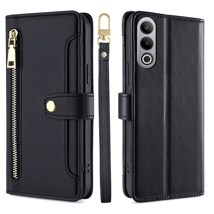 Sheep Texture Cross-body Zipper Wallet Leather Phone Case, For OnePlus Nord CE 4 Lite 5G, For OnePlus Ace 3V 5G, For OnePlus Nord CE4, For OnePlus Ace 2 Pro