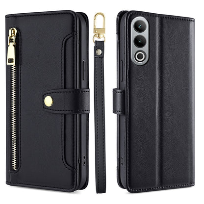 Sheep Texture Cross-body Zipper Wallet Leather Phone Case, For OnePlus Nord CE 4 Lite 5G, For OnePlus Ace 3V 5G, For OnePlus Nord CE4, For OnePlus Ace 2 Pro