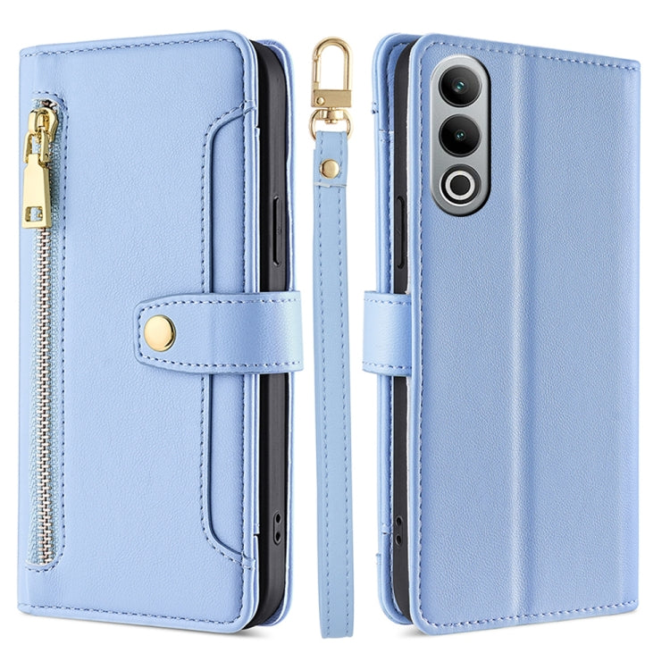 Sheep Texture Cross-body Zipper Wallet Leather Phone Case, For OnePlus Nord CE 4 Lite 5G, For OnePlus Ace 3V 5G, For OnePlus Nord CE4, For OnePlus Ace 2 Pro