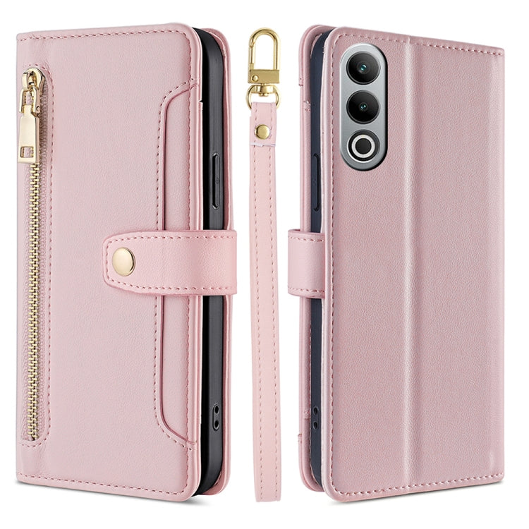 Sheep Texture Cross-body Zipper Wallet Leather Phone Case, For OnePlus Nord CE 4 Lite 5G, For OnePlus Ace 3V 5G, For OnePlus Nord CE4, For OnePlus Ace 2 Pro