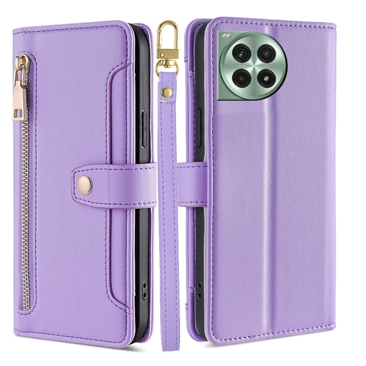 Sheep Texture Cross-body Zipper Wallet Leather Phone Case, For OnePlus Ace 5 Ultra / Nord 5, For OnePlus Ace 5 Racing / Nord CE5, For OnePlus Ace 5 / 5 Pro, For OnePlus Ace 3 Pro 5G