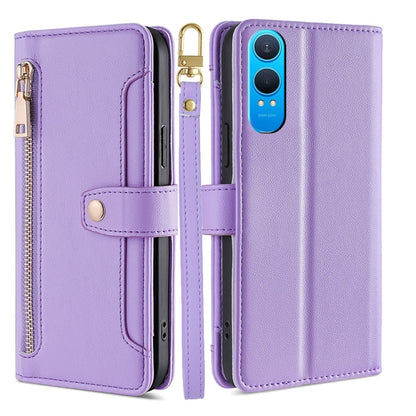 Sheep Texture Cross-body Zipper Wallet Leather Phone Case, For OnePlus Nord CE 4 Lite 5G, For OnePlus Ace 3V 5G, For OnePlus Nord CE4, For OnePlus Ace 2 Pro