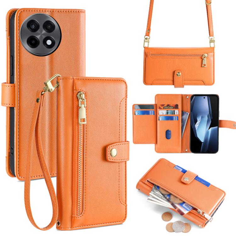 Sheep Texture Cross-body Zipper Wallet Leather Phone Case, For OnePlus Ace 5 Ultra / Nord 5, For OnePlus Ace 5 Racing / Nord CE5, For OnePlus Ace 5 / 5 Pro, For OnePlus Ace 3 Pro 5G