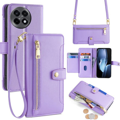 Sheep Texture Cross-body Zipper Wallet Leather Phone Case, For OnePlus Ace 5 Ultra / Nord 5, For OnePlus Ace 5 Racing / Nord CE5, For OnePlus Ace 5 / 5 Pro, For OnePlus Ace 3 Pro 5G