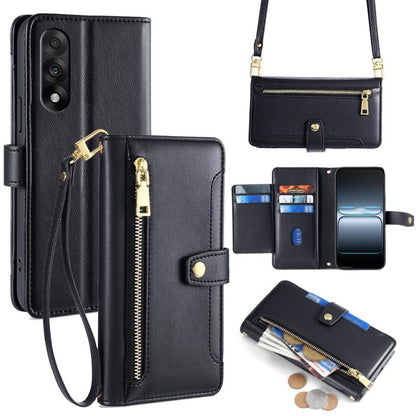Sheep Texture Cross-body Zipper Wallet Leather Phone Case, For OnePlus Ace 5 Ultra / Nord 5, For OnePlus Ace 5 Racing / Nord CE5, For OnePlus Ace 5 / 5 Pro, For OnePlus Ace 3 Pro 5G