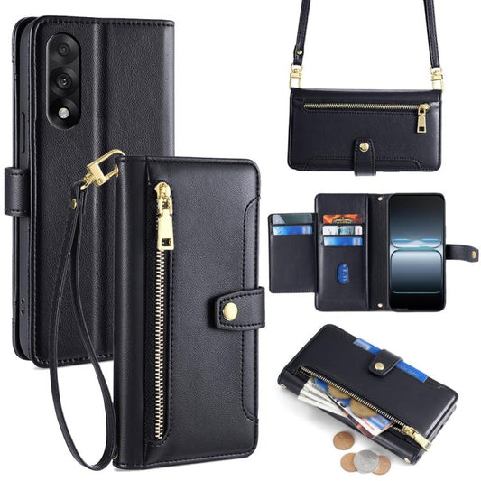 Sheep Texture Cross-body Zipper Wallet Leather Phone Case, For OnePlus Ace 5 Ultra / Nord 5, For OnePlus Ace 5 Racing / Nord CE5, For OnePlus Ace 5 / 5 Pro, For OnePlus Ace 3 Pro 5G