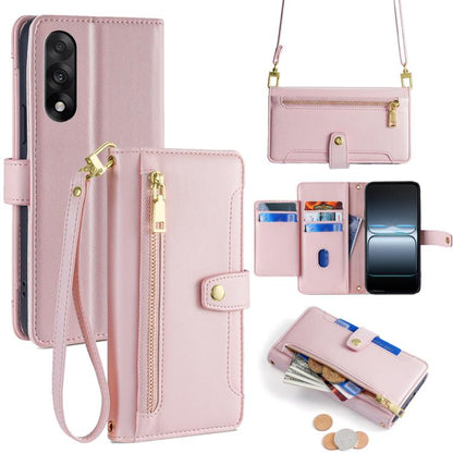 Sheep Texture Cross-body Zipper Wallet Leather Phone Case, For OnePlus Ace 5 Ultra / Nord 5, For OnePlus Ace 5 Racing / Nord CE5, For OnePlus Ace 5 / 5 Pro, For OnePlus Ace 3 Pro 5G