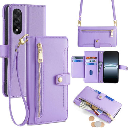 Sheep Texture Cross-body Zipper Wallet Leather Phone Case, For OnePlus Ace 5 Ultra / Nord 5, For OnePlus Ace 5 Racing / Nord CE5, For OnePlus Ace 5 / 5 Pro, For OnePlus Ace 3 Pro 5G