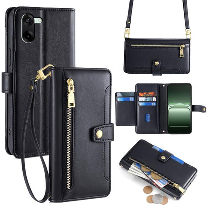 Sheep Texture Cross-body Zipper Wallet Leather Phone Case, For OnePlus Ace 5 Ultra / Nord 5, For OnePlus Ace 5 Racing / Nord CE5, For OnePlus Ace 5 / 5 Pro, For OnePlus Ace 3 Pro 5G