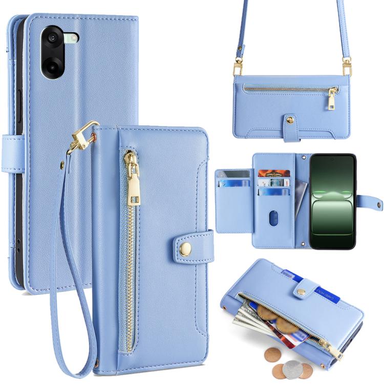 Sheep Texture Cross-body Zipper Wallet Leather Phone Case, For OnePlus Ace 5 Ultra / Nord 5, For OnePlus Ace 5 Racing / Nord CE5, For OnePlus Ace 5 / 5 Pro, For OnePlus Ace 3 Pro 5G