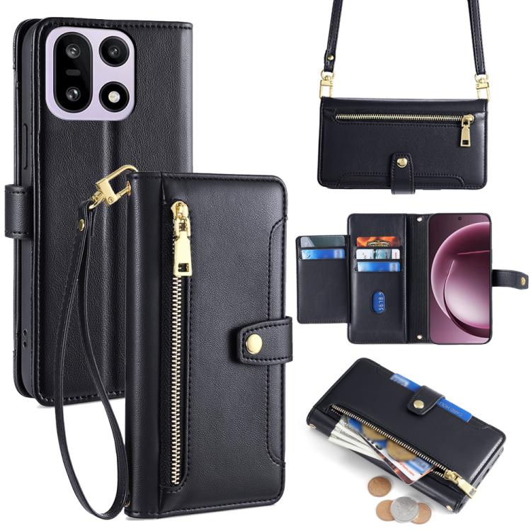 Sheep Texture Cross-body Zipper Wallet Leather Phone Case, For OnePlus 15T 5G, For OnePlus Turbo 6 / 6V, For OnePlus Ace 6, For OnePlus 15 5G