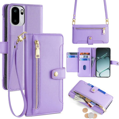 Sheep Texture Cross-body Zipper Wallet Leather Phone Case, For OnePlus 15T 5G, For OnePlus Turbo 6 / 6V, For OnePlus Ace 6, For OnePlus 15 5G