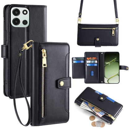 Sheep Texture Cross-body Zipper Wallet Leather Phone Case, For OnePlus 15T 5G, For OnePlus Turbo 6 / 6V, For OnePlus Ace 6, For OnePlus 15 5G