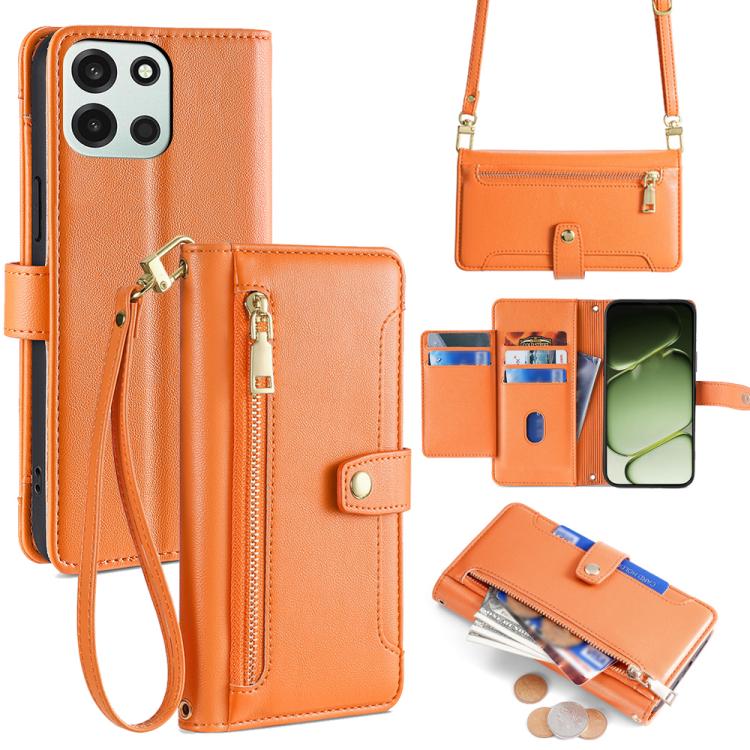 Sheep Texture Cross-body Zipper Wallet Leather Phone Case, For OnePlus 15T 5G, For OnePlus Turbo 6 / 6V, For OnePlus Ace 6, For OnePlus 15 5G