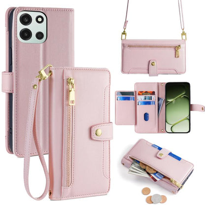 Sheep Texture Cross-body Zipper Wallet Leather Phone Case, For OnePlus 15T 5G, For OnePlus Turbo 6 / 6V, For OnePlus Ace 6, For OnePlus 15 5G