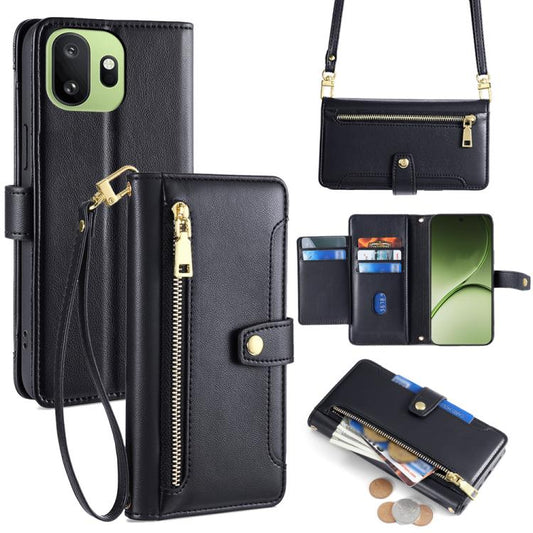 Sheep Texture Cross-body Zipper Wallet Leather Phone Case, For OnePlus 15T 5G, For OnePlus Turbo 6 / 6V, For OnePlus Ace 6, For OnePlus 15 5G