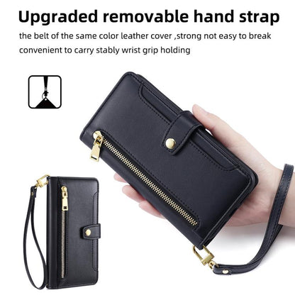 Sheep Texture Cross-body Zipper Wallet Leather Phone Case, For OnePlus 15T 5G, For OnePlus Turbo 6 / 6V, For OnePlus Ace 6, For OnePlus 15 5G