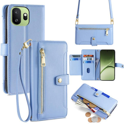 Sheep Texture Cross-body Zipper Wallet Leather Phone Case, For OnePlus 15T 5G, For OnePlus Turbo 6 / 6V, For OnePlus Ace 6, For OnePlus 15 5G