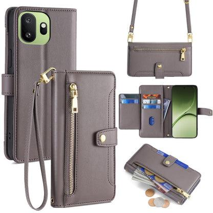 Sheep Texture Cross-body Zipper Wallet Leather Phone Case, For OnePlus 15T 5G, For OnePlus Turbo 6 / 6V, For OnePlus Ace 6, For OnePlus 15 5G