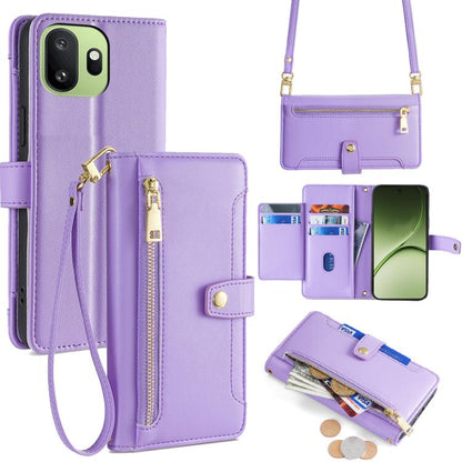 Sheep Texture Cross-body Zipper Wallet Leather Phone Case, For OnePlus 15T 5G, For OnePlus Turbo 6 / 6V, For OnePlus Ace 6, For OnePlus 15 5G