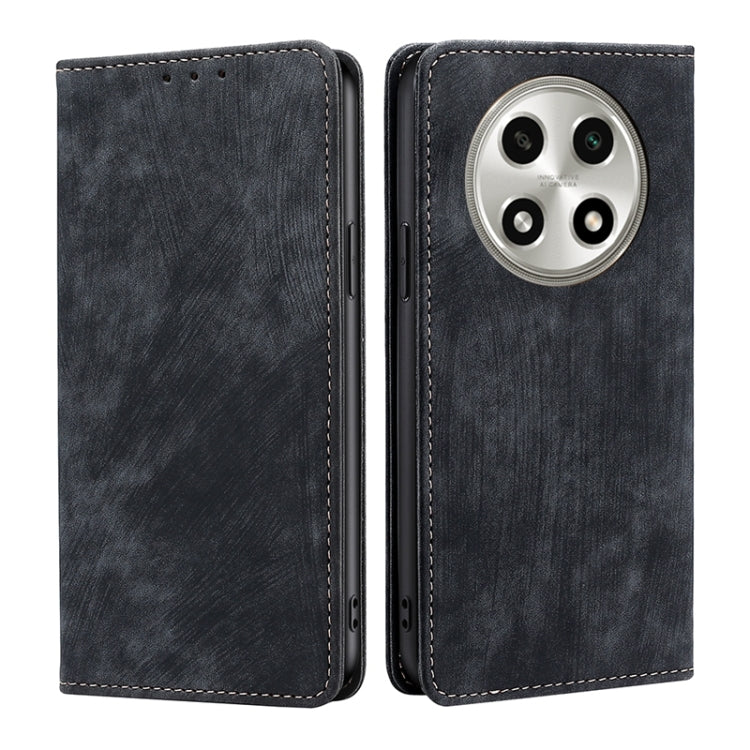 RFID Anti-theft Brush Magnetic Leather Phone Case, For OPPO A2 Pro 5G, For OPPO A58 4G, For OPPO Reno10 5G / Reno10 Pro 5G Global, For OPPO A78 4G