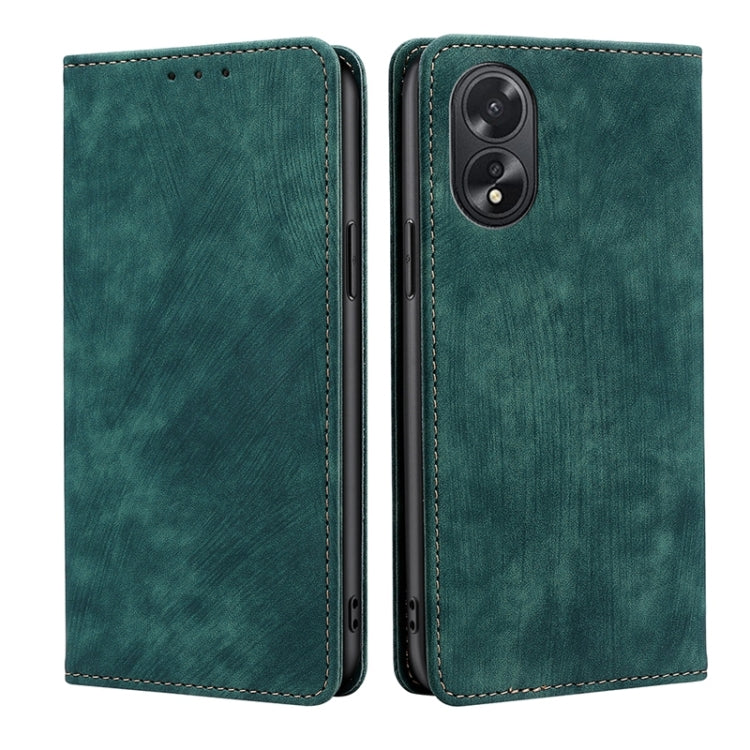 RFID Anti-theft Brush Magnetic Leather Phone Case, For OPPO Reno11 F 5G, For OPPO Find X7 5G, For OPPO Find X7 Ultra 5G, For OPPO A38 4G / A18 4G