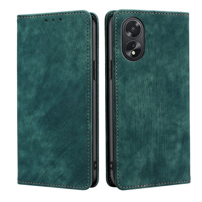 RFID Anti-theft Brush Magnetic Leather Phone Case, For OPPO Reno11 F 5G, For OPPO Find X7 5G, For OPPO Find X7 Ultra 5G, For OPPO A38 4G / A18 4G