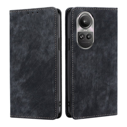 RFID Anti-theft Brush Magnetic Leather Phone Case, For OPPO A2 Pro 5G, For OPPO A58 4G, For OPPO Reno10 5G / Reno10 Pro 5G Global, For OPPO A78 4G