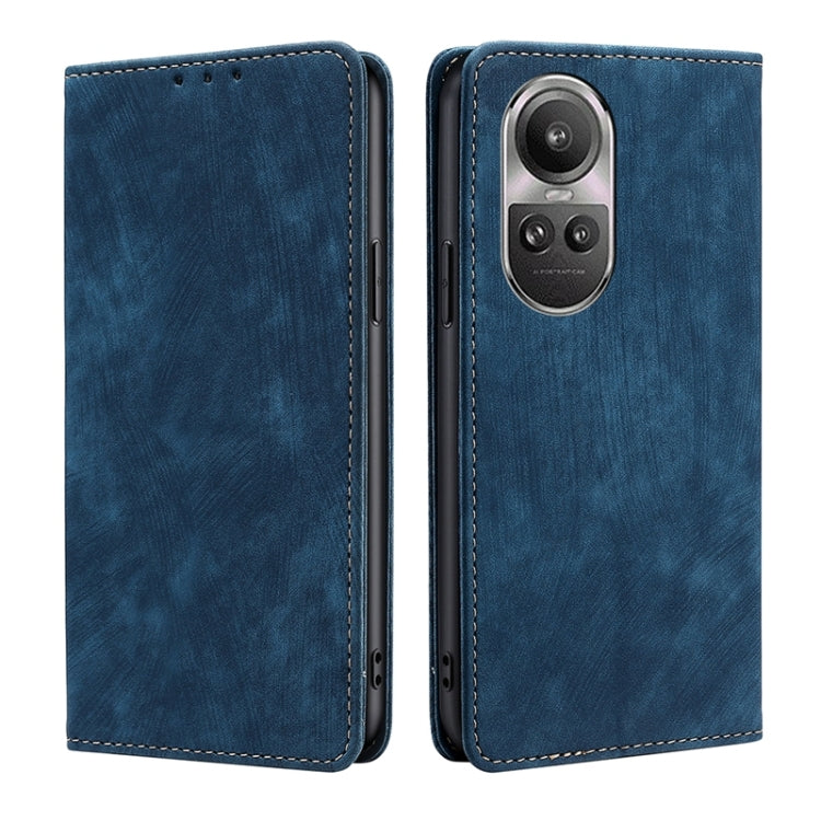 RFID Anti-theft Brush Magnetic Leather Phone Case, For OPPO A2 Pro 5G, For OPPO A58 4G, For OPPO Reno10 5G / Reno10 Pro 5G Global, For OPPO A78 4G