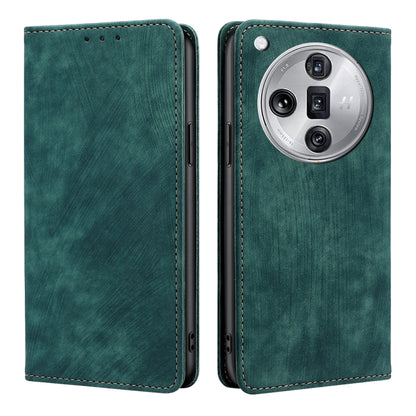RFID Anti-theft Brush Magnetic Leather Phone Case, For OPPO Reno11 F 5G, For OPPO Find X7 5G, For OPPO Find X7 Ultra 5G, For OPPO A38 4G / A18 4G