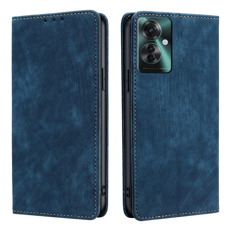RFID Anti-theft Brush Magnetic Leather Phone Case, For OPPO Reno11 F 5G, For OPPO Find X7 5G, For OPPO Find X7 Ultra 5G, For OPPO A38 4G / A18 4G