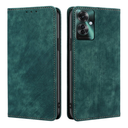 RFID Anti-theft Brush Magnetic Leather Phone Case, For OPPO Reno11 F 5G, For OPPO Find X7 5G, For OPPO Find X7 Ultra 5G, For OPPO A38 4G / A18 4G