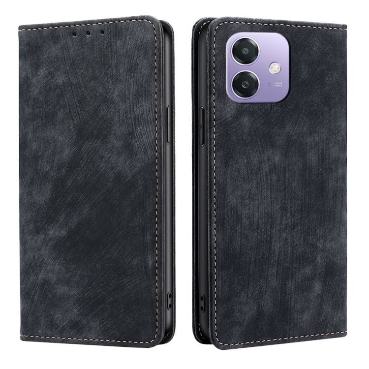 RFID Anti-theft Brush Magnetic Leather Phone Case, For OPPO F29 5G Global, For OPPO A5 Pro 5G Global, For OPPO Reno13 F 5G / 4G, For OPPO A3 5G India