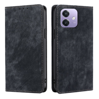 RFID Anti-theft Brush Magnetic Leather Phone Case, For OPPO F29 5G Global, For OPPO A5 Pro 5G Global, For OPPO Reno13 F 5G / 4G, For OPPO A3 5G India