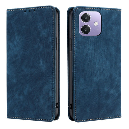 RFID Anti-theft Brush Magnetic Leather Phone Case, For OPPO F29 5G Global, For OPPO A5 Pro 5G Global, For OPPO Reno13 F 5G / 4G, For OPPO A3 5G India