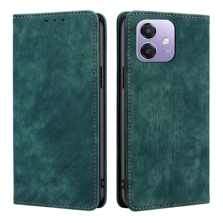 RFID Anti-theft Brush Magnetic Leather Phone Case, For OPPO F29 5G Global, For OPPO A5 Pro 5G Global, For OPPO Reno13 F 5G / 4G, For OPPO A3 5G India