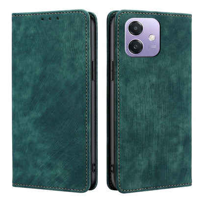 RFID Anti-theft Brush Magnetic Leather Phone Case, For OPPO F29 5G Global, For OPPO A5 Pro 5G Global, For OPPO Reno13 F 5G / 4G, For OPPO A3 5G India