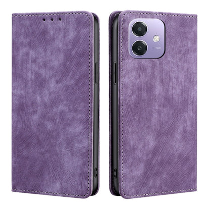 RFID Anti-theft Brush Magnetic Leather Phone Case, For OPPO F29 5G Global, For OPPO A5 Pro 5G Global, For OPPO Reno13 F 5G / 4G, For OPPO A3 5G India