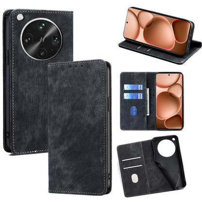RFID Anti-theft Brush Magnetic Leather Phone Case, For OPPO A5 5G 2025 Global, For OPPO Find X8s+ 5G, For OPPO Find X8s 5G, For OPPO Find X8 Ultra 5G