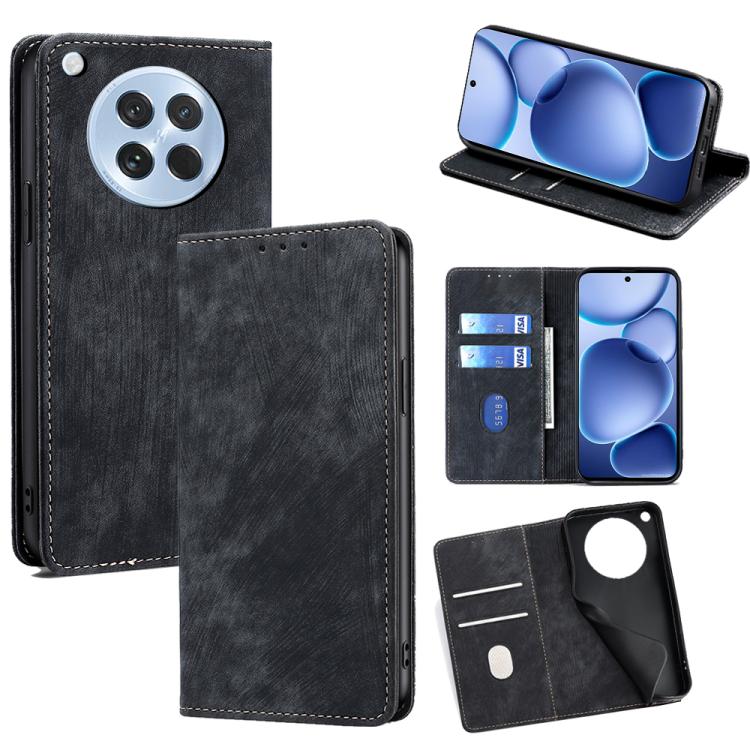 RFID Anti-theft Brush Magnetic Leather Phone Case, For OPPO A5 5G 2025 Global, For OPPO Find X8s+ 5G, For OPPO Find X8s 5G, For OPPO Find X8 Ultra 5G