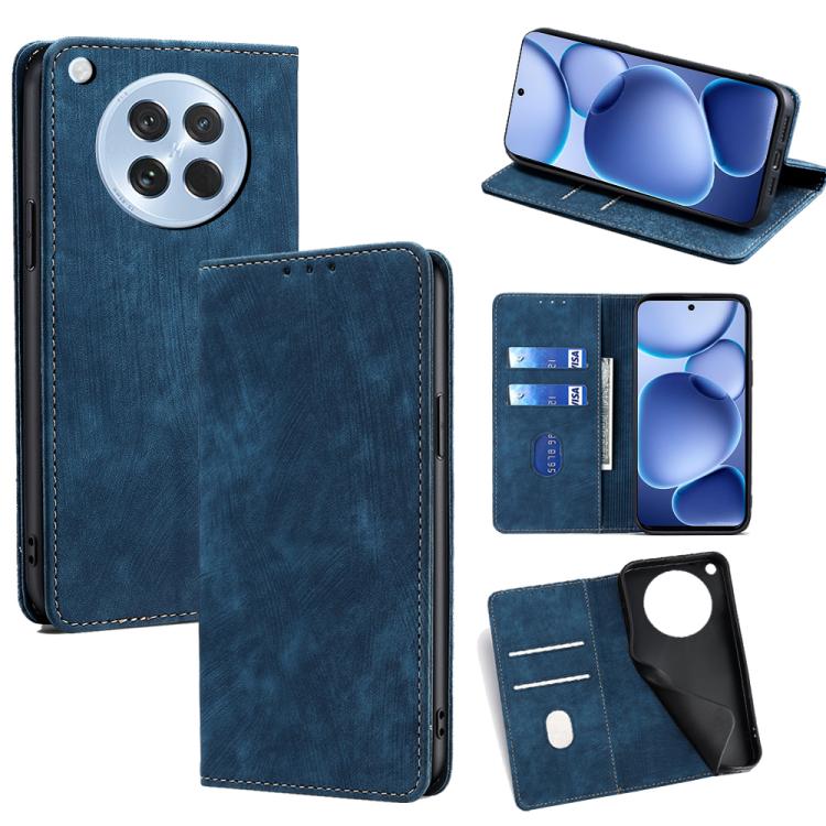 RFID Anti-theft Brush Magnetic Leather Phone Case, For OPPO A5 5G 2025 Global, For OPPO Find X8s+ 5G, For OPPO Find X8s 5G, For OPPO Find X8 Ultra 5G