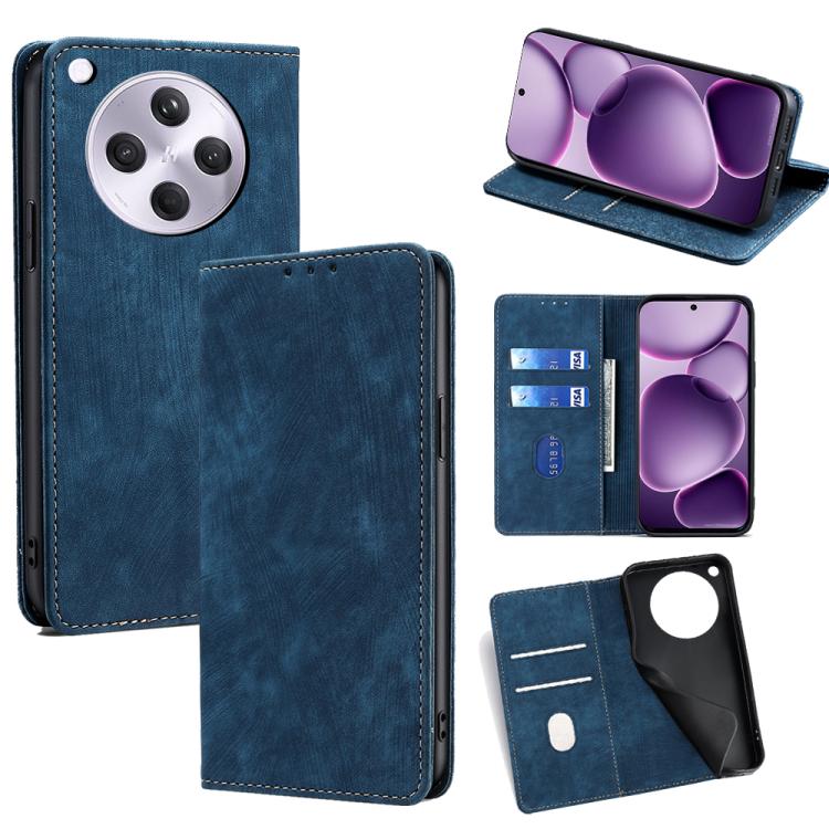 RFID Anti-theft Brush Magnetic Leather Phone Case, For OPPO A5 5G 2025 Global, For OPPO Find X8s+ 5G, For OPPO Find X8s 5G, For OPPO Find X8 Ultra 5G