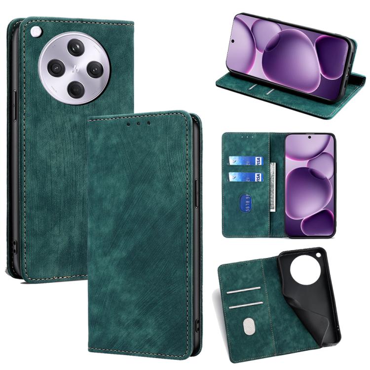 RFID Anti-theft Brush Magnetic Leather Phone Case, For OPPO A5 5G 2025 Global, For OPPO Find X8s+ 5G, For OPPO Find X8s 5G, For OPPO Find X8 Ultra 5G