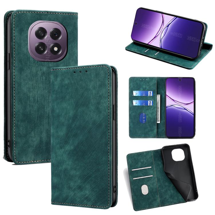 RFID Anti-theft Brush Magnetic Leather Phone Case, For OPPO A5 5G 2025 Global, For OPPO Find X8s+ 5G, For OPPO Find X8s 5G, For OPPO Find X8 Ultra 5G