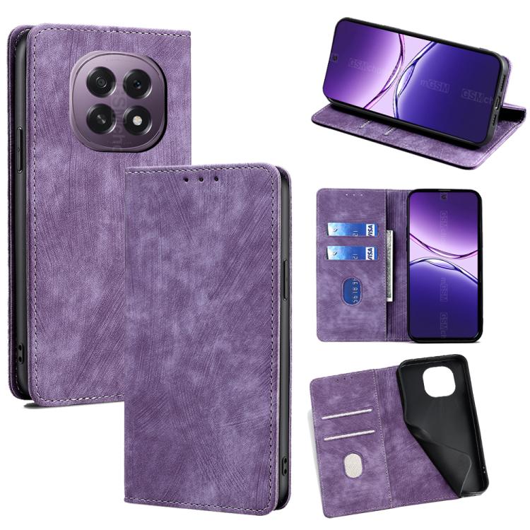 RFID Anti-theft Brush Magnetic Leather Phone Case, For OPPO A5 5G 2025 Global, For OPPO Find X8s+ 5G, For OPPO Find X8s 5G, For OPPO Find X8 Ultra 5G