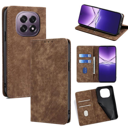 RFID Anti-theft Brush Magnetic Leather Phone Case, For OPPO F29 5G Global, For OPPO A5 Pro 5G Global, For OPPO Reno13 F 5G / 4G, For OPPO A3 5G India
