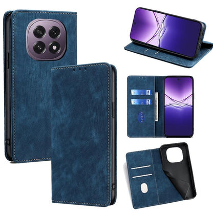 RFID Anti-theft Brush Magnetic Leather Phone Case, For OPPO F29 5G Global, For OPPO A5 Pro 5G Global, For OPPO Reno13 F 5G / 4G, For OPPO A3 5G India