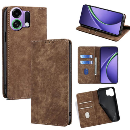 RFID Anti-theft Brush Magnetic Leather Phone Case, For OPPO Find X9 Pro 5G, For OPPO K13 Turbo Pro 5G, For OPPO Reno14 F 5G, For OPPO A5x 5G Global